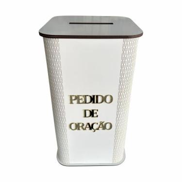 Imagem de Gazofilácio Pedido de Oração luxo/ 35 centímetros - Branco - O Cantinh