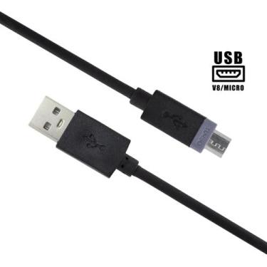 Imagem de Cabo Carregador Celular Rápido USB 3.4A V8 Micro Turbo 25w 1m - KAPBOM