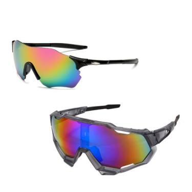 Imagem de Kit 2 Óculos Sol Unissex Espelhado Uv400 Corrida + Ciclismo - PENDULAR