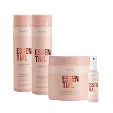 Imagem de Kit Braé Essential Máscara e Mini Leave-in (4 produtos)
