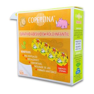 Imagem de Curativo Infantil Pós Coleta Machucados Desenhos Rolo C/500 - CRALPLAS