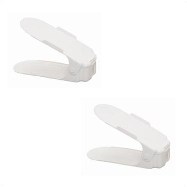 Imagem de Kit 2 Organizadores de Sapato Reforçado com Regulagem Branco - 123 org