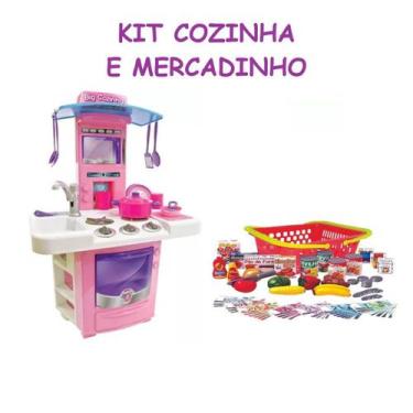 Imagem de Brinquedo De Menina Meu Mercadinho Com Comidinhas E Cozinha - Big Star