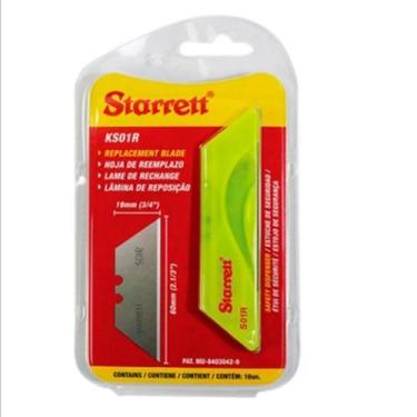 Imagem de Lâmina para Estilete Trapezoidal 60x19mm 10 lâminas Starrett KS01R