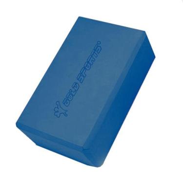 Imagem de Bloco Para Yoga Pilates e Rpg Gold Sports Em Eva, Único, Unissex, Azul