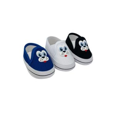 Imagem de Kit Com 3 Pares Sapatinho De Bebê Sapato De Bebê Direto Da Fabrica T53