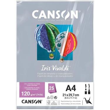 Imagem de Pct Papel Iris Vivaldi 25fls A4 120gr Canson Escolha a Cor, CINZA