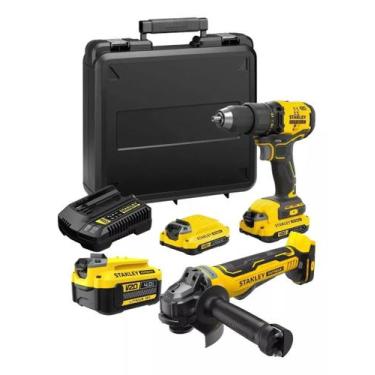 Imagem de Furadeira Parafusadeira 2 Baterias 20v 1/2 Sbd710c2k + Esmerilhadeira 