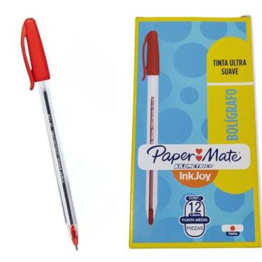 Imagem de CANETA PAPERMATE INKJOY KM 100 1.0 MEDIA VERMELHO  CX C/12 un - Paper 