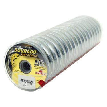 Imagem de Kit 10 Linhas Monofilamento Mazzaferro Dourado Top Force 0,45mm 30.2lb