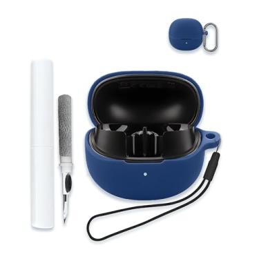 Imagem de Capa para QCY MeloBuds Pro/HT08A Aadptive Hybrid Active Noise Cancelling Earbuds Earbuds Pro/HT08A, capa dura de silicone macio, portátil, resistente a arranhões, com kit de limpeza, mosquetão e