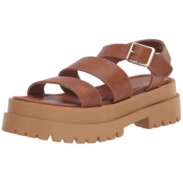 Imagem de Dirty Laundry Sandália feminina Baddie Wedge, Conhaque, 40