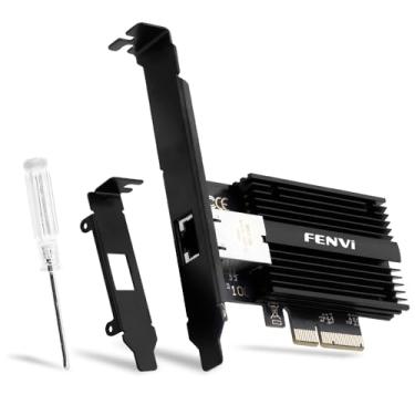 Imagem de Placa de rede PCIe Fenvi de 10 GB com porta RJ45 única placa LAN Marvell AQtion AQC113C 10G Base-T Ethernet PCI-E controlador adaptador de rede para Windows10/11/Linux e Windows Server 2012 acima