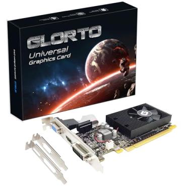 Imagem de Glorto Placa gráfica GT 730 4G GDDR5, PCI Express 2.0 x8, HDMI/DVI/VGA, GPU de baixo perfil, compatível com Windows 11