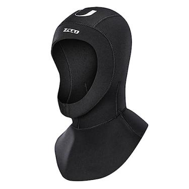Imagem de ZCCO Capô de mergulho 3 mm Neoprene Wetsuit Cap para esportes aquáticos. Durável, extensível e térmico para snorkel, caiaque, vela e canoagem (3XM-XL)