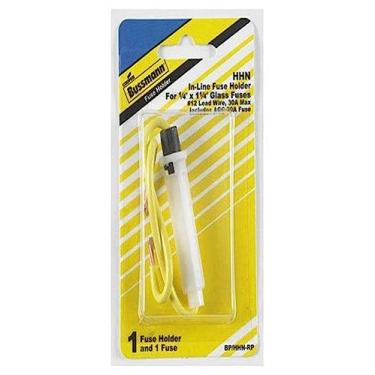 Imagem de Bussmann BP/HHN-RP Suporte de fusível de tubo de vidro resistente de nylon com fusível (32V/30A #12 Fios de fios), 1 pacote