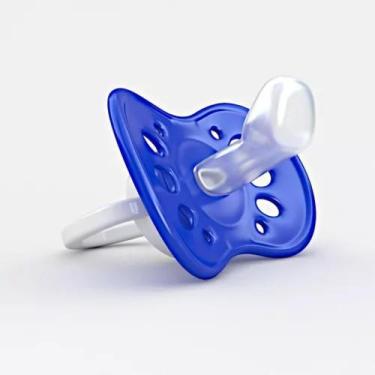 Imagem de kit 02 Chupetas Pepeta Bico Anatômico Ortodôntica Silicone, Azul 
