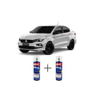 Imagem de Spray automotivo branco banchisa fiat + spray verniz 300ml - Sherwin W