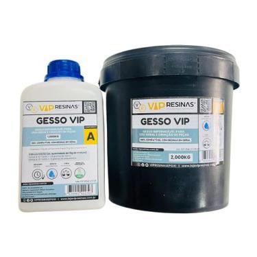 Imagem de Gesso Impermeável Compativel C/Resina Epóxi 3kg Vip Resinas