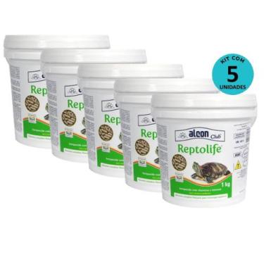Imagem de Kit Ração Alcon Club Reptolife 1kg com 5 unidades