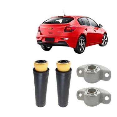 Imagem de Par Kit Coxim Batente Coifa Traseiro Cruze 2011 2012 2013 14 - Qualyki