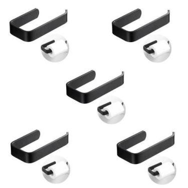 Imagem de Kit 5 Portas Papel Higiênico Parede Acrílico Banheiro - KL Master Fitn