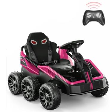 Imagem de Mini Kart Elétrico Infantil 24V Baby Style Veiculo Motorizado Bateria Recarregável 4 Motores com Controle Remoto Luz e Som Suporte MP3 Estrutura Robusta Segurança e Diversão (Rosa)