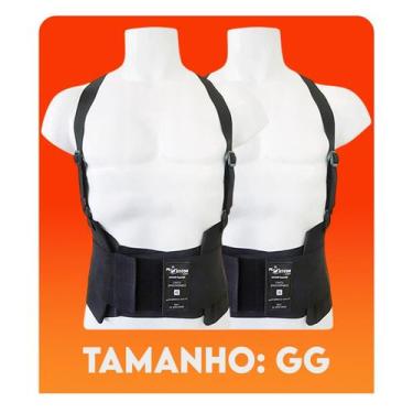 Imagem de Kit 2 Corretor Postura Colete Cervical Cinta Alinha Coluna Unissex - A