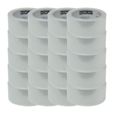 Imagem de Kit com 20 Fitas Adesivas 45mm X 100m Largo Ótima Qualidade - KOKAY