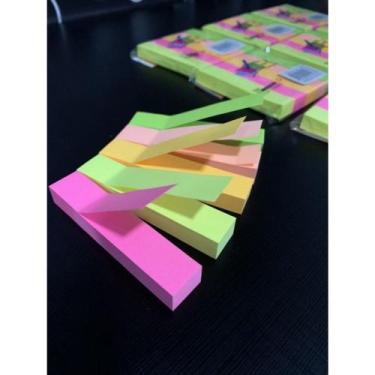 Imagem de Marcador Adesivo Retangular de Páginas Colorido - 100 Stickers - Marca