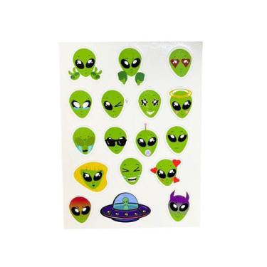Imagem de Cartela com 17 Imãs de geladeira e superfícies de metal Alienígena Ext