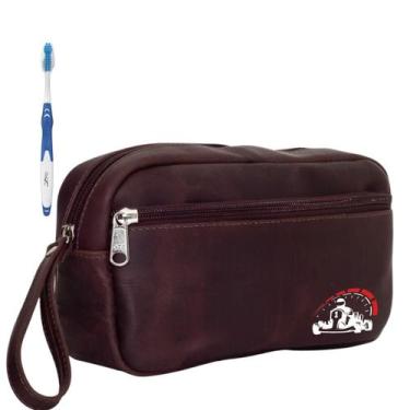 Imagem de Kit Nécessaire Executiva Masculina Premium Marrom Estampas - Mormino