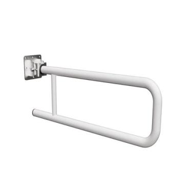 Imagem de Barra de Apoio Articulável Alumínio Branco - LEVEVIDA, 60 cm