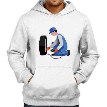 Imagem de Moletom Borracharia - Foca na Moda, Branco, M