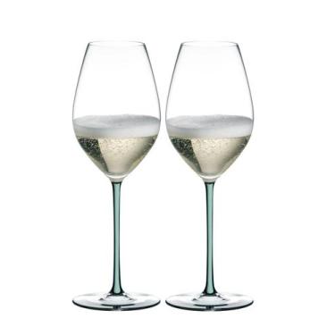 Imagem de Kit 2 Taças de Champagne Fatto a Mano Haste Colorida Riedel, Verde Men