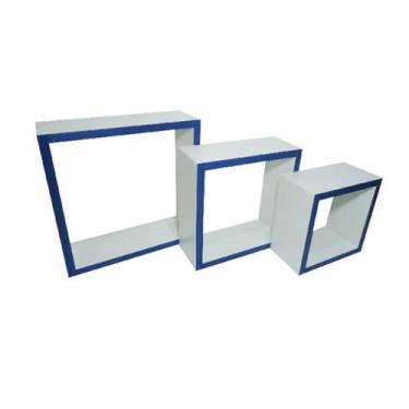 Imagem de Kit 3 Nichos Quadrado Para Decoração quartinho  Infantil 100% MDF - Po