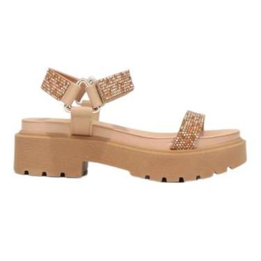 Imagem de Sandália Papete Macia Confortável Oferta - VIZZANO, Bege, Cristal, 37