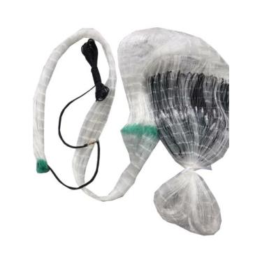 Imagem de Tarrafa malha 8  fio 0.50  10 metros De Roda Para Pacu,carpa,tambaqui,