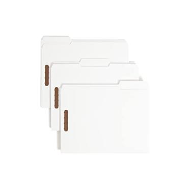 Imagem de Smead Pasta de arquivo Fastener, 2 fixadores, aba reforçada 1/3, tamanho carta, branco, 50 por caixa (12840)