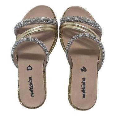 Imagem de Chinelo Infantil Menina Facil Calce Brilhante Molekinha