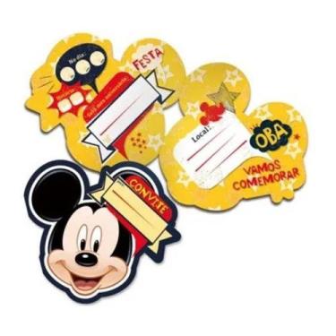 Imagem de Convite de Aniversário Mickey Clássico - 8 Unidades - Regina