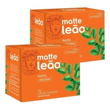 Imagem de Chá Matte Original Com 15 Saquinhos -kit 2 Caixas - Leão - leão alimen