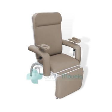 Imagem de Poltrona Coleta Hospitalar Reclinável - LUXO - SaúdeMóveis, BE - Bege