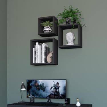 Imagem de Kit 3 Nichos em MDF para Decoração e Organização do Quarto. - BAZAR DO