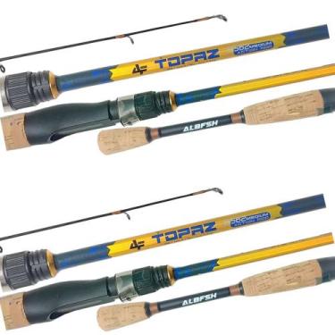 Imagem de Kit 02 Varas Pesca Para Molinete Albatroz Topaz 1,80m 12lb
