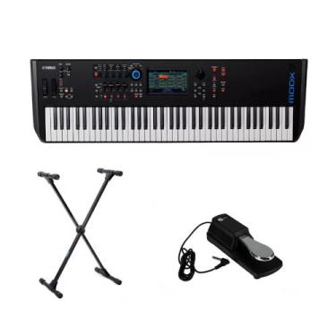 Imagem de Kit Teclado Sintetizador Modx7 Yamaha com Suporte e Pedal