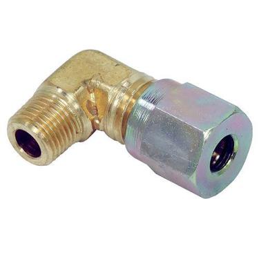 Imagem de Kit 5 Cotovelos Emenda Tubo Nylon  Mbb Macho 6 Mm X 1/8 Npt - LNG