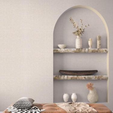 Imagem de Papel de Parede Texturizado Natural Fendi Cinza Claro - PP445-1 - Dero