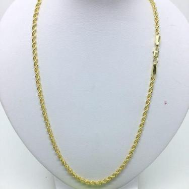 Imagem de Cordão Baiano Folheado Ouro 18k 4mm 70cm Corrente Masculino - Micheste