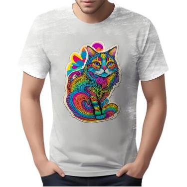 Imagem de Camiseta Camisa Rave Gato Psicodélico Good Vibe Psicodelia 9 - Enjoy S